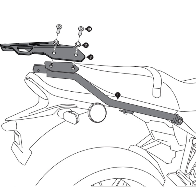 KIT DE FIJACIÓN POSTERIOR SW-MOTECH STREET-RACK KAWASAKI GPT.08.891.16001/B