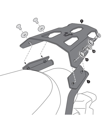 KIT DE FIJACIÓN POSTERIOR SW-MOTECH STREET-RACK KAWASAKI GPT.08.993.16001/B