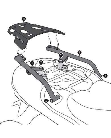KIT DE FIJACIÓN POSTERIOR SW-MOTECH STREET-RACK SUZUKI GPT.05.987.16000/B