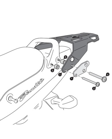 KIT DE FIJACIÓN POSTERIOR SW-MOTECH STREET-RACK SUZUKI GPT.05.299.16000/B