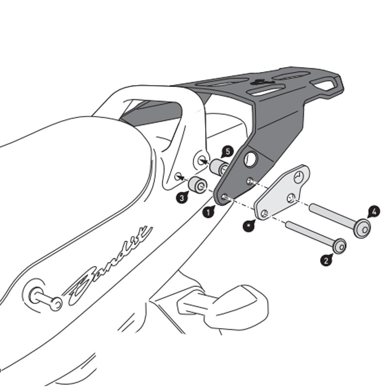 KIT DE FIJACIÓN POSTERIOR SW-MOTECH STREET-RACK SUZUKI GPT.05.299.16000/B