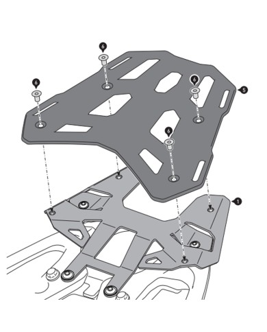 KIT DE FIJACIÓN POSTERIOR SW-MOTECH STREET-RACK TRIUMPH GPT.11.441.16000/B