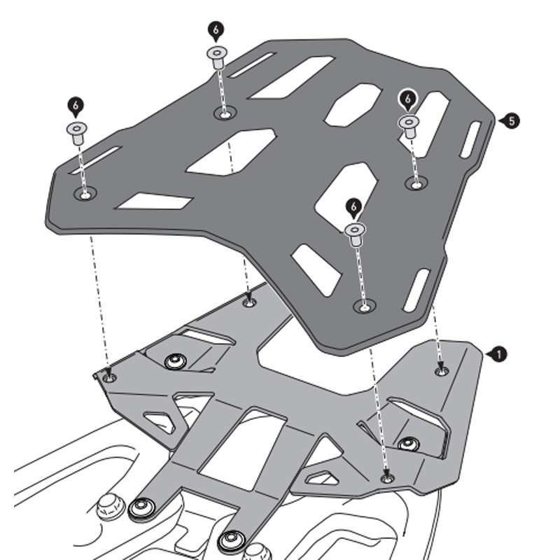 KIT DE FIJACIÓN POSTERIOR SW-MOTECH STREET-RACK TRIUMPH GPT.11.441.16000/B