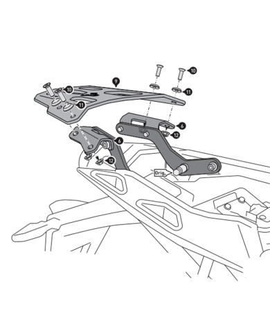KIT DE FIJACIÓN POSTERIOR SW-MOTECH STREET-RACK KTM GPT.04.792.16001/B