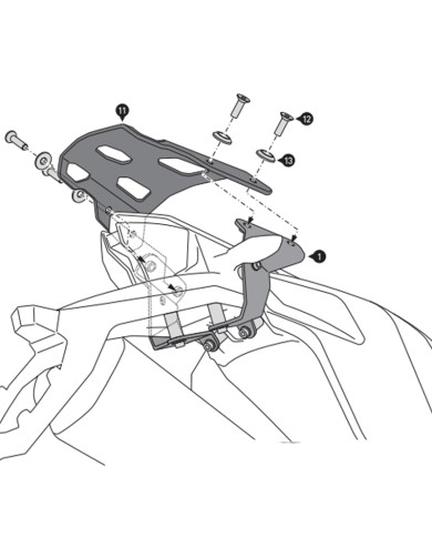 KIT DE FIJACIÓN POSTERIOR SW-MOTECH STREET-RACK KTM GPT.04.946.16000/B