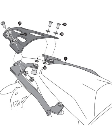 KIT DE FIJACIÓN POSTERIOR SW-MOTECH STREET-RACK KTM GPT.04.958.16000/B