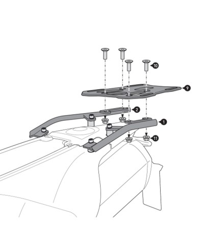 KIT DE FIJACIÓN POSTERIOR SW-MOTECH STREET-RACK HUSQVARNA GPT.03.701.16001/B