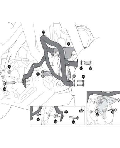 DEFENSAS DE MOTOR SW-MOTECH CRASH BAR HONDA SBL.01.950.10001/B