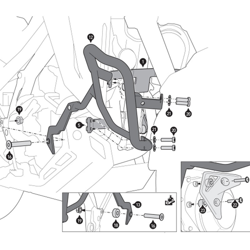 DEFENSAS DE MOTOR SW-MOTECH CRASH BAR HONDA SBL.01.950.10001/B