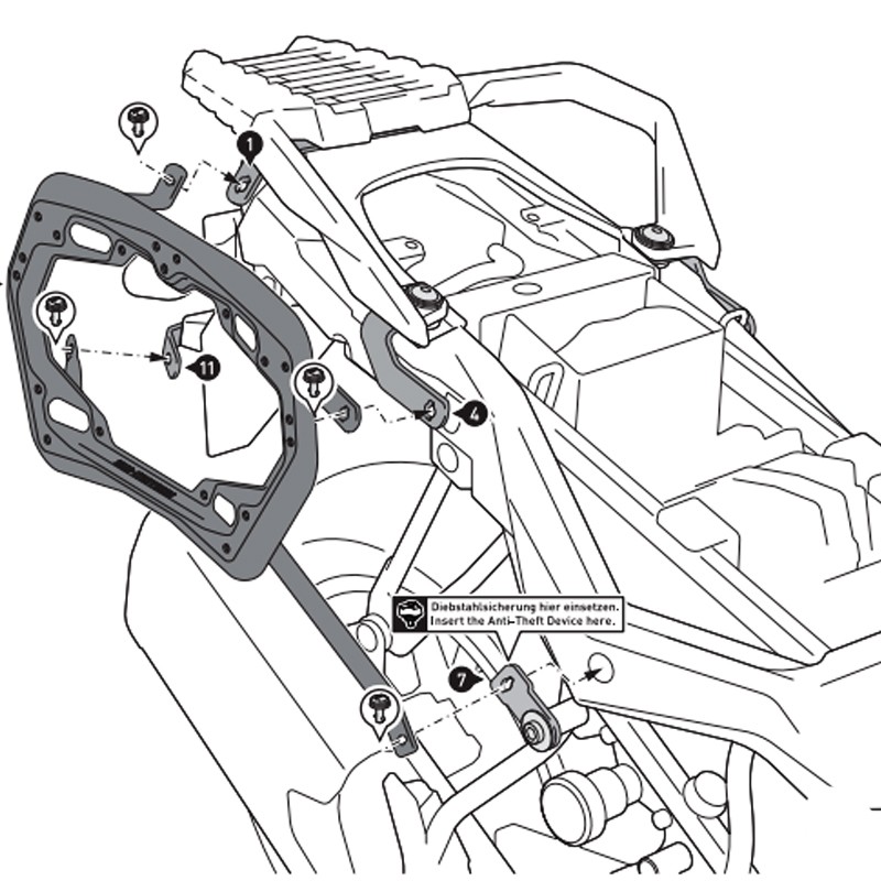 KIT DE FIJACION MALETAS LATERALES SW-MOTECH SUZUKI KFT.05.876.30000/B