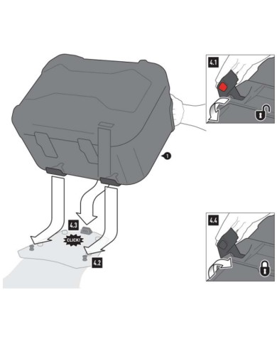 PACK SW-MOTECH BAUL DUSC 41L + PORTAEQUIPAJE SUZUKI GPT.05.876.65000/B