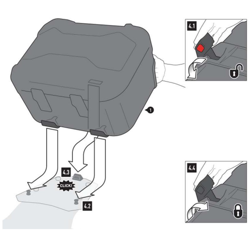 PACK SW-MOTECH BAUL DUSC 41L + PORTAEQUIPAJE SUZUKI GPT.05.876.65000/B