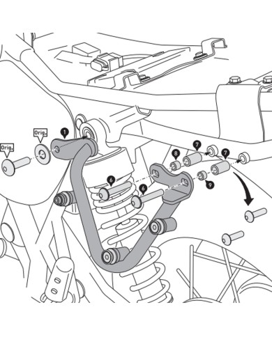 SOPORTE SW-MOTECH PARA ALFORJAS/MALETAS IZQUIERDAS TRIUMPH HTA.11.743.10000
