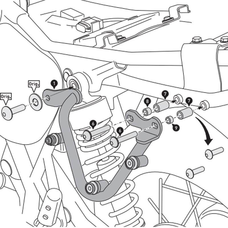 SOPORTE SW-MOTECH PARA ALFORJAS/MALETAS IZQUIERDAS TRIUMPH HTA.11.743.10000