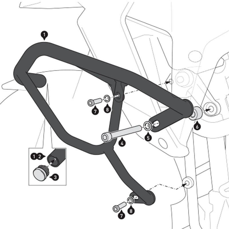 DEFENSAS DE MOTOR SW-MOTECH CRASH BAR SUZUKI SBL.05.845.10001/B