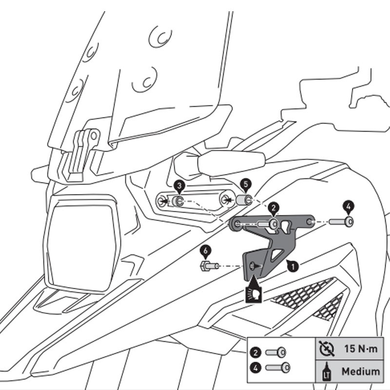 SOPORTE DE FAROS ADICIONALES SW-MOTECH SUZUKI NSW.05.936.10001/B