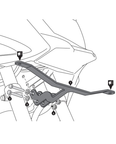 SOPORTE DE FAROS ADICIONALES SW-MOTECH HONDA NSW.01.919.10000/B
