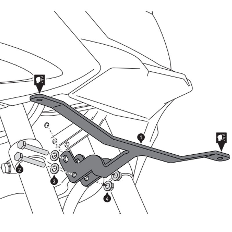 SOPORTE DE FAROS ADICIONALES SW-MOTECH HONDA NSW.01.919.10000/B