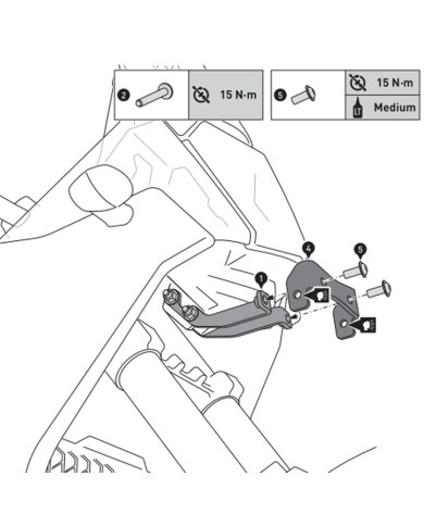 SOPORTE DE FAROS ADICIONALES SW-MOTECH YAMAHA NSW.06.799.10000/B