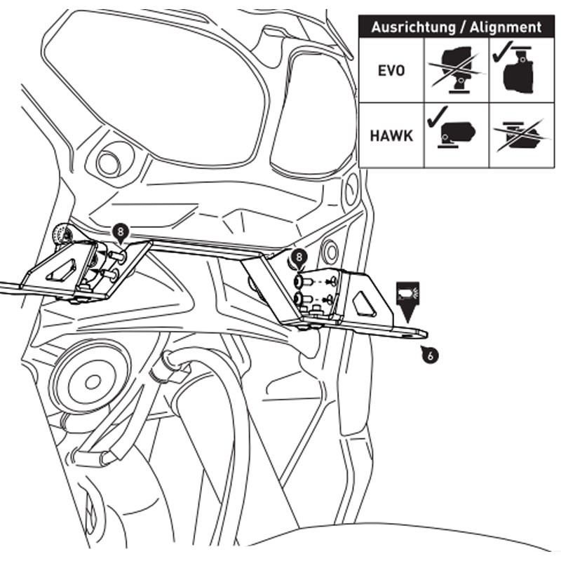 SOPORTE DE FAROS ADICIONALES SW-MOTECH YAMAHA NSW.06.004.10200/B