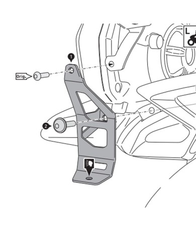 SOPORTE DE FAROS ADICIONALES SW-MOTECH TRIUMPH NSW.11.004.10102/B