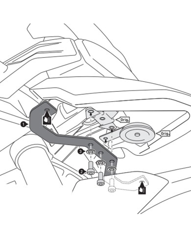 SOPORTE DE FAROS ADICIONALES SW-MOTECH TRIUMPH NSW.11.953.10000/B
