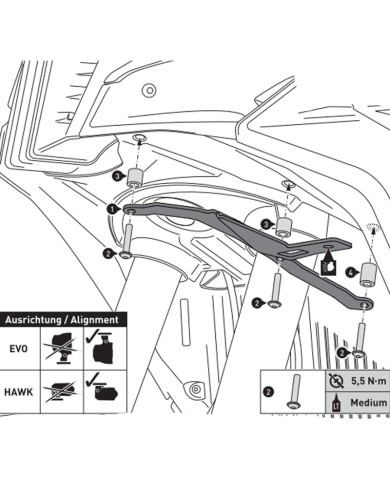 SOPORTE DE FAROS ADICIONALES SW-MOTECH KTM NSW.04.873.10000/B