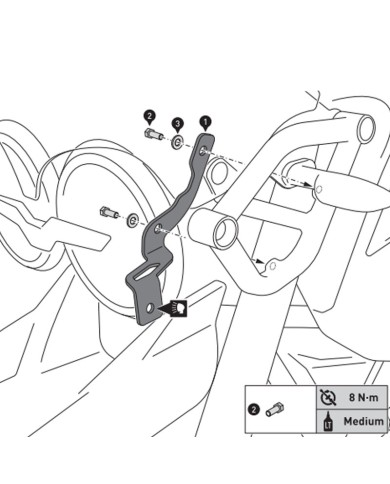 SOPORTE DE FAROS ADICIONALES SW-MOTECH MOTO GUZZI NSW.17.925.10000/B