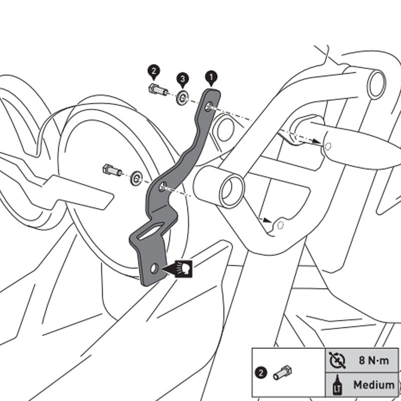 SOPORTE DE FAROS ADICIONALES SW-MOTECH MOTO GUZZI NSW.17.925.10000/B