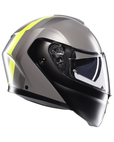 CASCO AGV STREETMODULAR RESIA GREY/BLACK/YEL FLUO