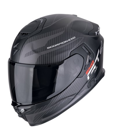 CASCO SCORPION EXO-GT SP AIR FLEX NEGRO MATE/PLATA