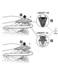 KIT DE FIJACIÓN POSTERIOR SHAD V0LB19ST PIAGGIO LIBERTY 50/125/150