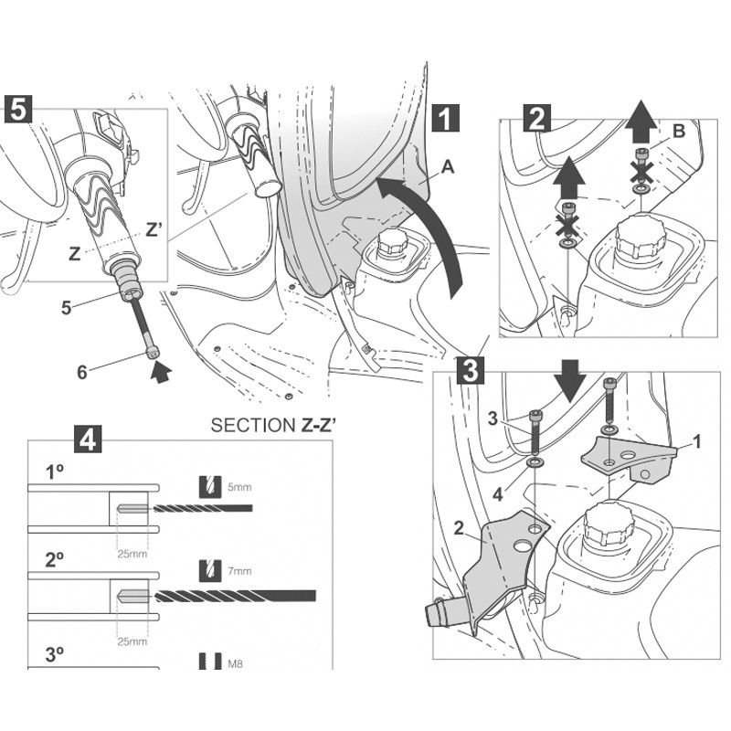 FIJACION ANTIRROBO SHAD LOCK PIAGGIO V0LB15SC LIBERTY (TAMAÑO 3)