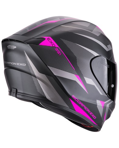 CASCO SCORPION EXO-391 AAXO NEGRO MATE/ROSA