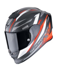CASCO SCORPION EXO-R1 EVO CARBON AIR RUNNER NEGRO MATE/ROJO