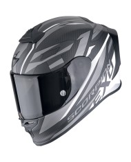 CASCO SCORPION EXO-R1 EVO CARBON AIR RUNNER NEGRO MATE/BLANCO