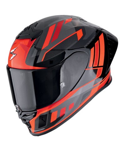CASCO SCORPION EXO-R1 EVO II AIR VITAL NEGRO/PLATA/ROJO