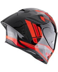 CASCO SCORPION EXO-R1 EVO II AIR VITAL NEGRO/PLATA/ROJO