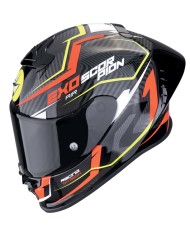 CASCO SCORPION EXO-R1 EVO II AIR COUP NEGRO/ROJO/AMARILLO FLUOR
