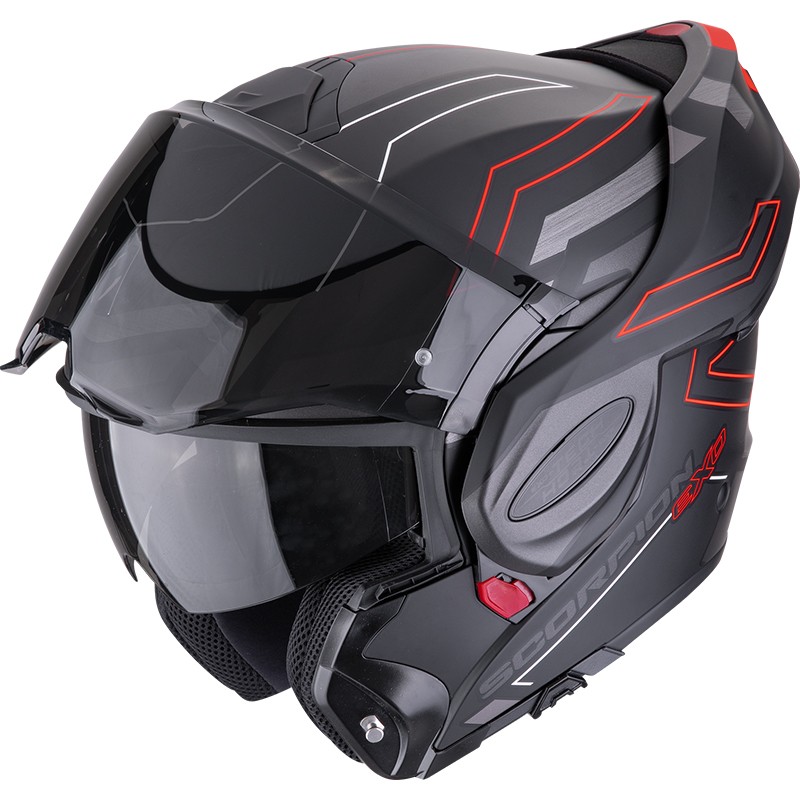 CASCO SCORPION EXO-TECH EVO CARBON CONQUER MATT BLACK/RED