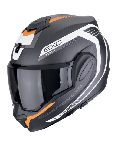 CASCO SCORPION EXO-TECH EVO CARBON COSY BLACK MATT/ORANGE