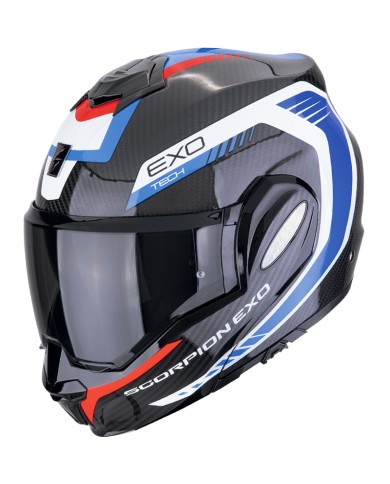 CASCO SCORPION EXO-TECH EVO CARBON COSY BLACK/BLUE/RED