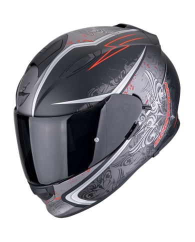 CASCO SCORPION EXO-491 RUN BLACK MATT/RED