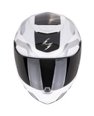 CASCO SCORPION EXO-391 AROK BLANCO/NEGRO/PLATA