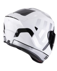 CASCO SCORPION EXO-391 AROK BLANCO/NEGRO/PLATA