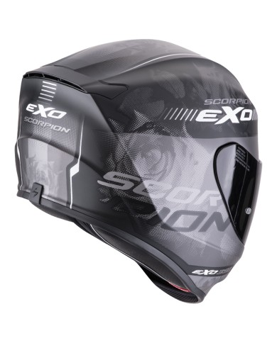 CASCO SCORPION EXO-391 AVA NEGRO MATE/PLATA