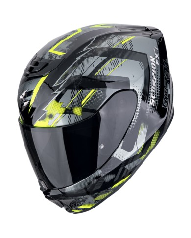 CASCO SCORPION EXO-391 CLUTTER NEGRO/AMARILLO NEON