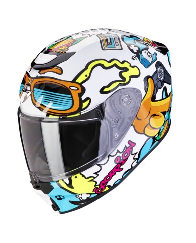 CASCO SCORPION EXO-JNR AIR FUN BLANCO/AZUL