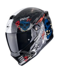 CASCO SCORPION COVERT FX SKULLZ BLACK/GREY/RED