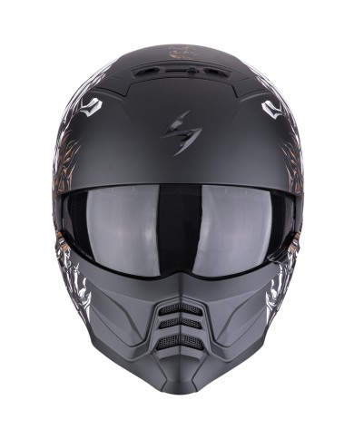 CASCO SCORPION EXO-COMBAT II GENESIS MATT BLACK/WHITE/GOLD